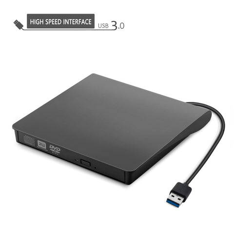 Protable USB 3.0 External DVD Drive CD/DVD-RW Drive Writer / Burner High Speed Data Transfer for Laptop Notebook PC Desktop Support Windows XP/Vista/7/8/10 Mac OSX